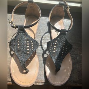 Black Flat Sandals